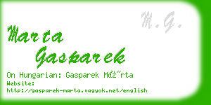 marta gasparek business card